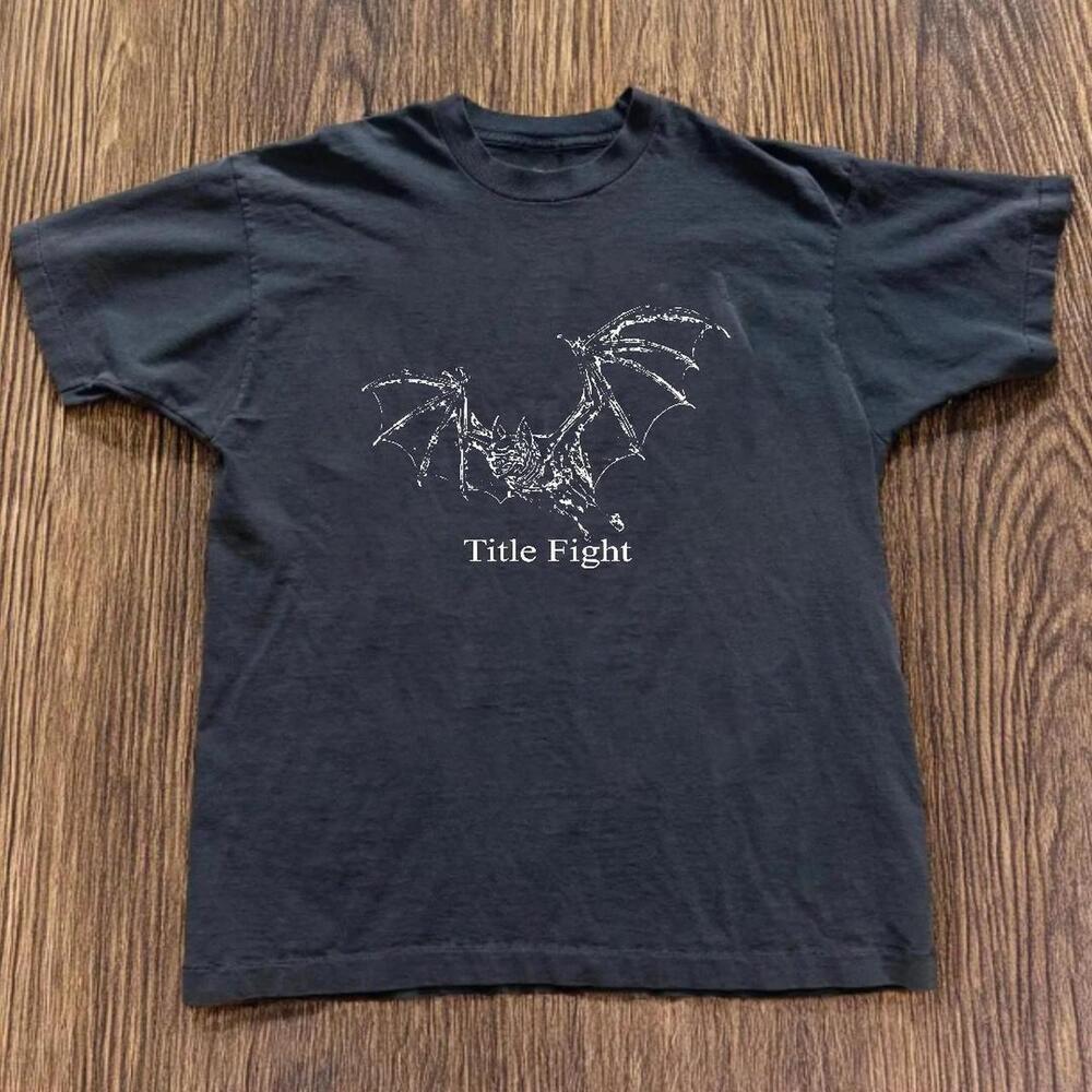 Gildan Men Black T-Shirt, Title Fight Black Band Tee